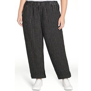 Time and Tru Black and White Striped Wide Leg Pants Size XXL (20)